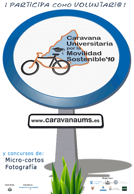cartel caravana voluntarios